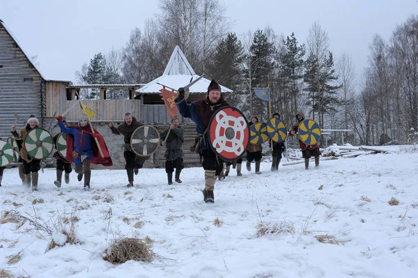 O festival é uma reconstrução histórica da Era Viking em — Fotografia de Stock