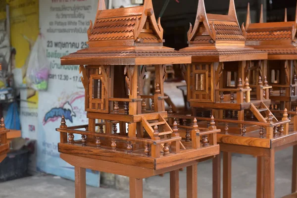 Spirit houses in Thailand in a special shop — Stock Photo, Image