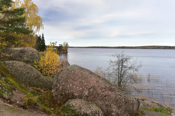 Mon Repos Parque Paisaje Rocoso Orilla Bahía Vyborg Bay Parte — Foto de Stock