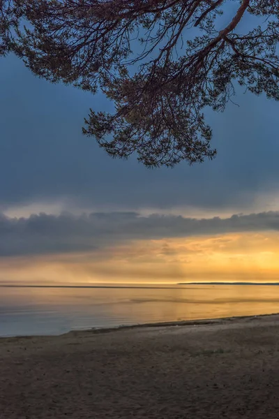 Ramos Pinho Mar Com Pôr Sol — Fotografia de Stock