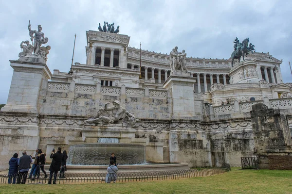 Itália Roma 2018 Vittoriano Monumento Rei Victor Emmanuel Localizado Piazza — Fotografia de Stock