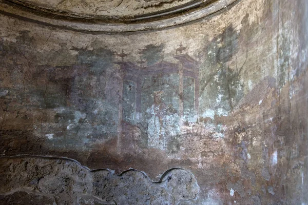 Włochy Pompeje 2018 Malarstwo Domu Pompei Starożytne Miasto Rzymskie Zniszczonych — Zdjęcie stockowe