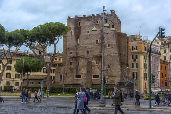 Italien Rom 2018 Fori Imperiali Och Casa Dei Cavalieri Rodi — Stockfoto