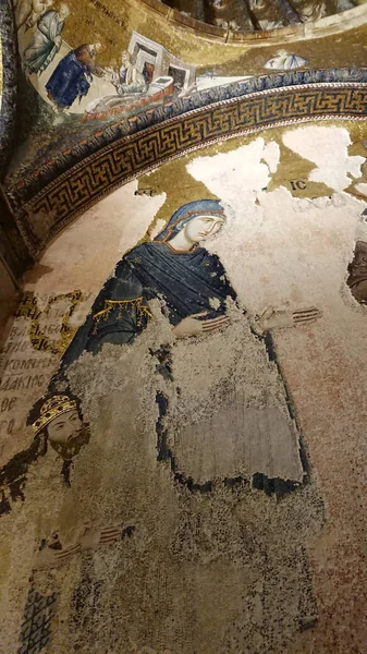 Istanbul Turquía 2018 Vista Cúpula Central Con Cristo Pantocrátor Iglesia — Foto de Stock