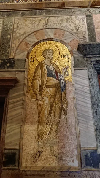 Istanbul Turquía 2018 Vista Cúpula Central Con Cristo Pantocrátor Iglesia —  Fotos de Stock