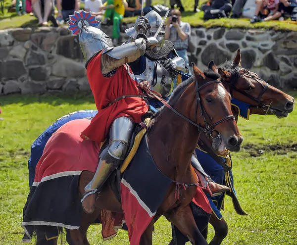 Russia Vyborg 2011 Festival Della Ricostruzione Storica Del Medioevo Castello — Foto Stock