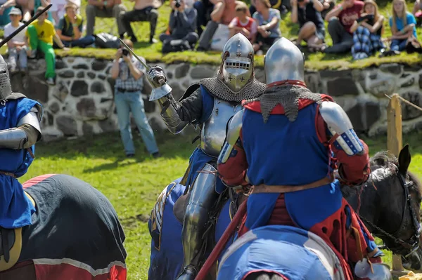 Russia Vyborg 2011 Festival Della Ricostruzione Storica Del Medioevo Castello — Foto Stock