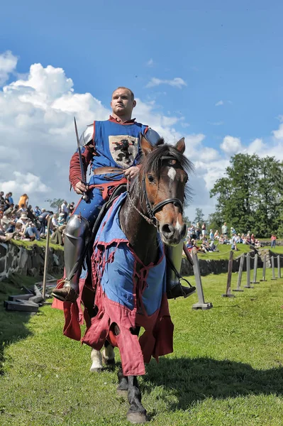 Rosja Wyborg 2011 Festiwal Historycznej Odbudowy Zamku Vyborg Średniowieczu — Zdjęcie stockowe