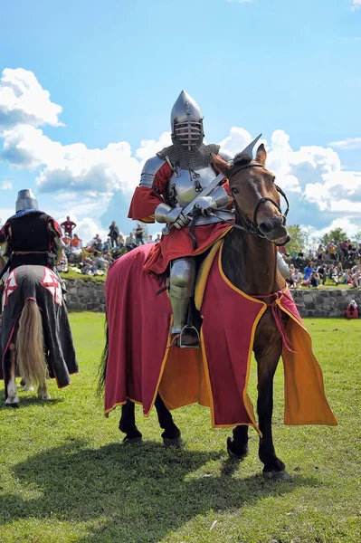 Russia Vyborg 2011 Festival Della Ricostruzione Storica Del Medioevo Castello — Foto Stock