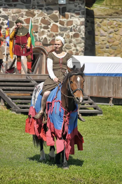 Russland Vyborg 2011 Festivalen Den Historiske Gjenoppbyggingen Middelalderen Vyborg Slott – stockfoto