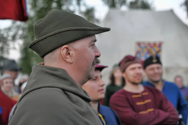 Russia Vyborg 2011 Festival Della Ricostruzione Storica Del Medioevo Castello — Foto Stock