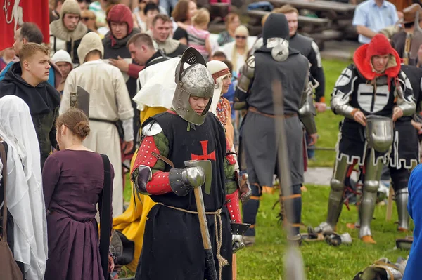 Russia Vyborg 2011 People Medieval Clothes Festival Historical Reconstruction Middle — Stock Photo, Image