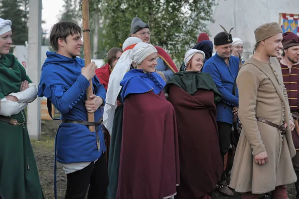 Ryssland Viborg 2011 Människor Medeltida Kläder Festivalen För Den Historiska — Stockfoto