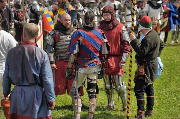 Russland Wyborg 072011 Ritter Militäruniformen Beim Festival Der Historischen Rekonstruktion — Stockfoto