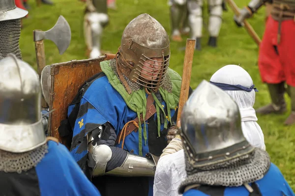 Russia Vyborg 2011 Cavalieri Uniforme Militare Festival Della Ricostruzione Storica — Foto Stock