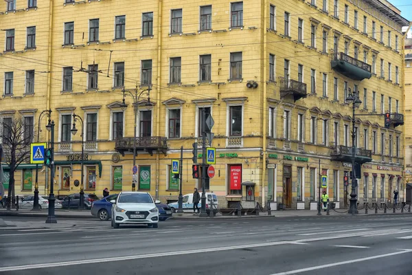 Ρωσία Αγία Πετρούπολη 2020 Άδειοι Δρόμοι Της Πόλης Κατά Διάρκεια — Φωτογραφία Αρχείου