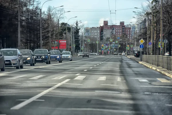 Russie Saint Pétersbourg 2020 Rues Vides Ville Pendant Quarantaine Raison — Photo