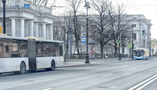 Russia San Pietroburgo 2020 Strade Vuote Nel Centro Della Città — Foto Stock