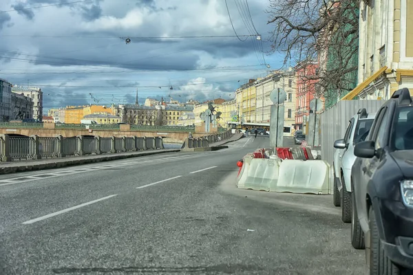 Russie Saint Pétersbourg 2020 Rues Vides Dans Centre Ville Pendant — Photo