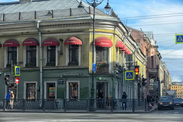Russland Petersburg 2020 Leere Straßen Der Innenstadt Während Der Quarantäne — Stockfoto