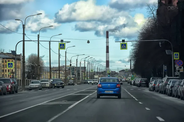 Russia San Pietroburgo 2020 Strade Vuote Nel Centro Della Città — Foto Stock