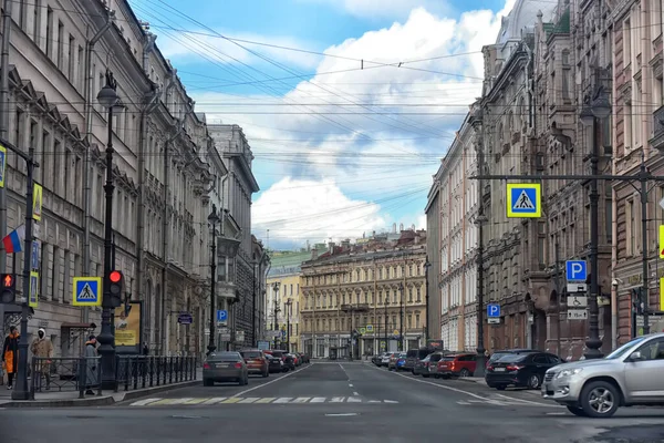 Russie Saint Pétersbourg 2020 Rues Vides Dans Centre Ville Pendant — Photo