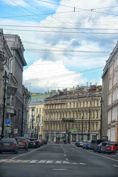 Russia San Pietroburgo 2020 Strade Vuote Nel Centro Della Città — Foto Stock