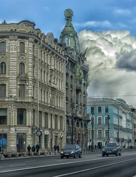 Rusya Petersburg 2020 Coronavirüs Salgını Nedeniyle Karantina Sırasında Şehir Merkezinde — Stok fotoğraf