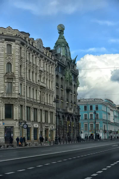 Rusia San Petersburgo 2020 Calles Vacías Centro Ciudad Durante Cuarentena — Foto de Stock