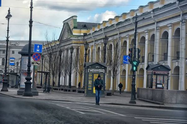 Rusland Petersburg 2020 Lege Straten Het Centrum Tijdens Quarantaine Als — Stockfoto