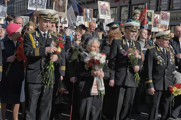 Росія Санкт Петербург Травня 2015 День Перемоги Парад Безсмертного Полку — стокове фото