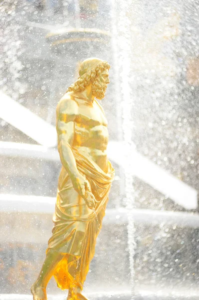 Russia Petersburg 2019 Sculptures Peterhof Fountains Summer — Stock Photo, Image