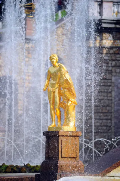 Russia Petersburg 2019 Sculptures Peterhof Fountains Summer — Stock Photo, Image