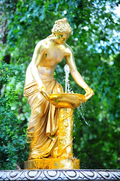 Russia Petersburg 2019 Sculptures Peterhof Fountains Summer — Stock Photo, Image