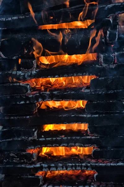 Bonfire Close Close Fire Fire Wood — Stock Photo, Image