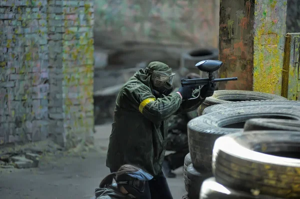 Petersburg Russia 2017 Turnamen Paintball Terbuka Pada Akhir Musim Panas — Stok Foto