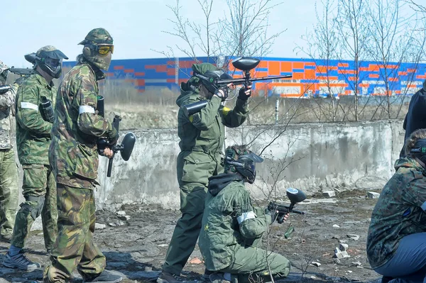 Saint Pétersbourg Russie 2017 Tournoi Paintball Plein Air Fin Été — Photo