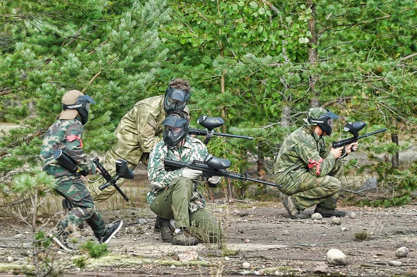 Petersburg Rusland 2017 Open Air Paintball Toernooi Aan Het Einde — Stockfoto