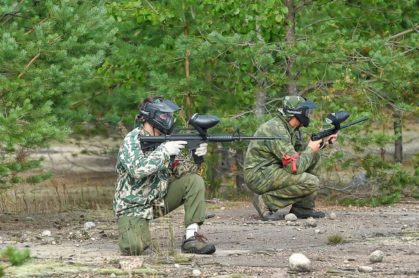 Petersburg Russland 2017 Open Air Paintballturnier Ende Des Sommers Der — Stockfoto