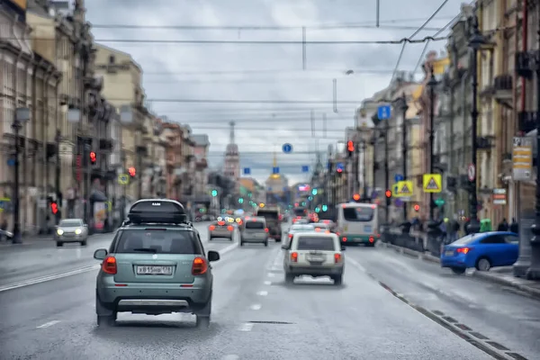 Russie Saint Pétersbourg 2020 Perspective Nevsky Vidée Pendant Épidémie Coronavirus — Photo