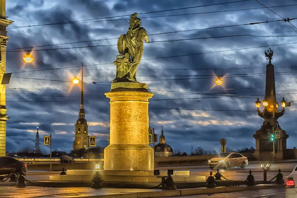 Rusland Sint Petersburg 2020 Suvorovskaja Square Een Van Grootste Pleinen — Stockfoto