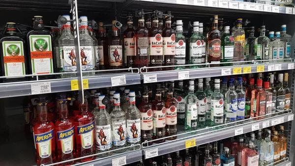 Rusland Petersburg 2020 Ministerie Van Alcohol Supermarkt Tijdens Epidemie Van — Stockfoto