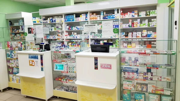 Russia Petersburg 2020 Cash Zone Pharmacy — Stock Photo, Image