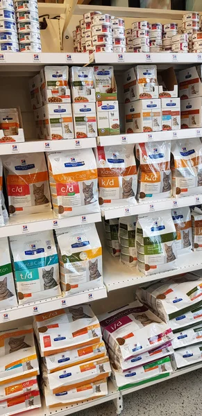 Finlandia Lappeenranta 2019 Comida Para Gatos Tienda Mascotas — Foto de Stock