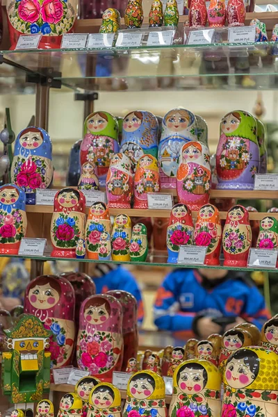 러시아 Semenov 2019 Shop Russian Folk Craft Khokhloma Painting — 스톡 사진