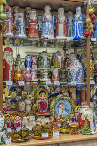 러시아 Semenov 2019 Shop Russian Folk Craft Khokhloma Painting — 스톡 사진