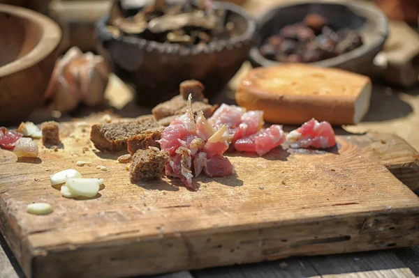 Typical Selection Medieval Food — Stock Photo, Image