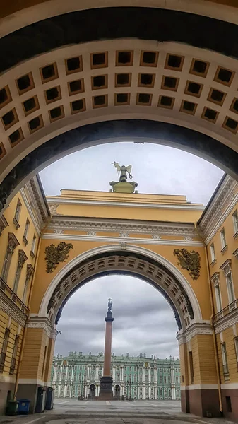 Rusland Petersburg 2020 Boog Van Generale Staf Zonder Mensen Tijdens — Stockfoto