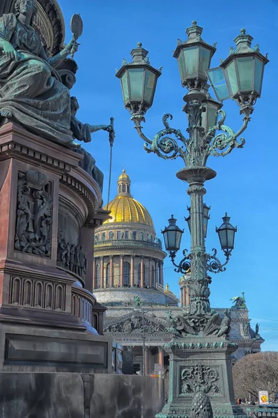 Russia Petersburg 2020 Isaac Cathedral Lantern — Stock Photo, Image