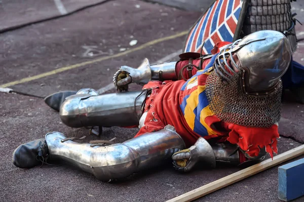 Russia Vyborg 2016 Festival Historical Reconstruction Knight Castle Knights Medieval — Stock Photo, Image